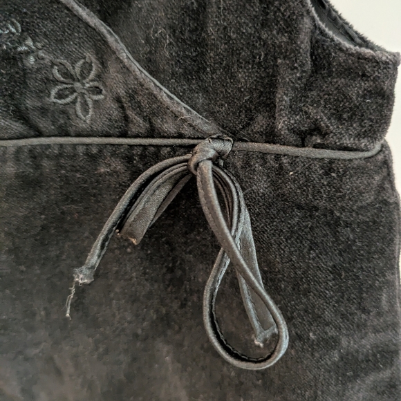 Vintage Y2K Osh-kosh Black Velvet Dress - Picture 4 of 6